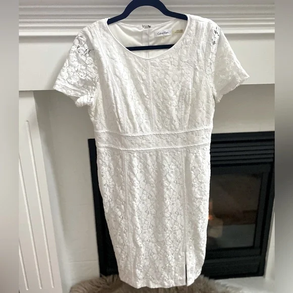 green emerald velvet dress Calvin Klein Womens White Stretch Ruffled Zippered Lined Long Sleeve Above  The Knee Party Sheath Dress Petites 8P at Amazon Women's Clothing store main image 1